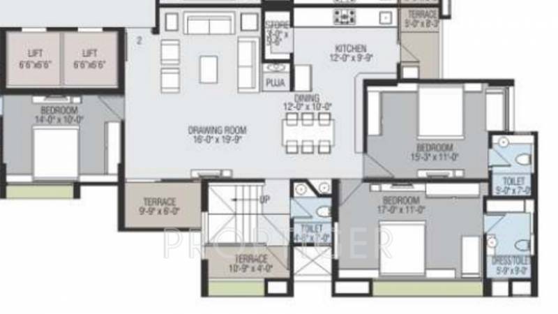 Aaryan Eminent (4BHK+4T (2,565 sq ft)   Pooja Room 2565 sq ft)
