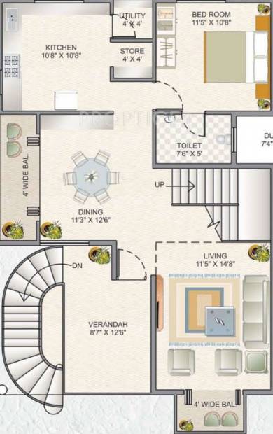 Jineshwar The Wave (3BHK+3T (1,909 sq ft) 1909 sq ft)