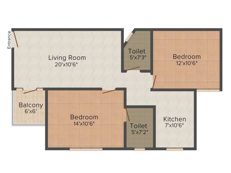 Time And Space Group Infinity (2BHK+2T (904 sq ft) 904 sq ft)
