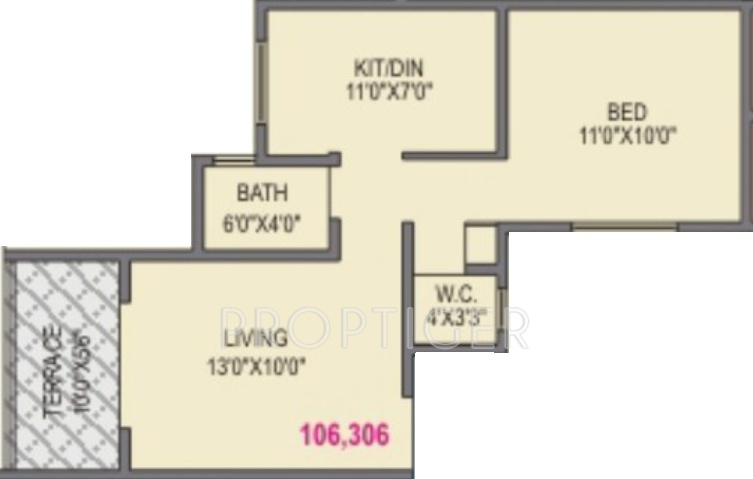 A P Akshay Flora (1BHK+1T (568 sq ft) 568 sq ft)