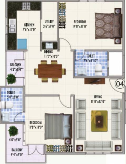Sowmya Saroj (2BHK+2T (1,200 sq ft) 1200 sq ft)