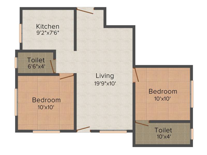 Anu Krish Flats (2BHK+2T (806 sq ft) 806 sq ft)
