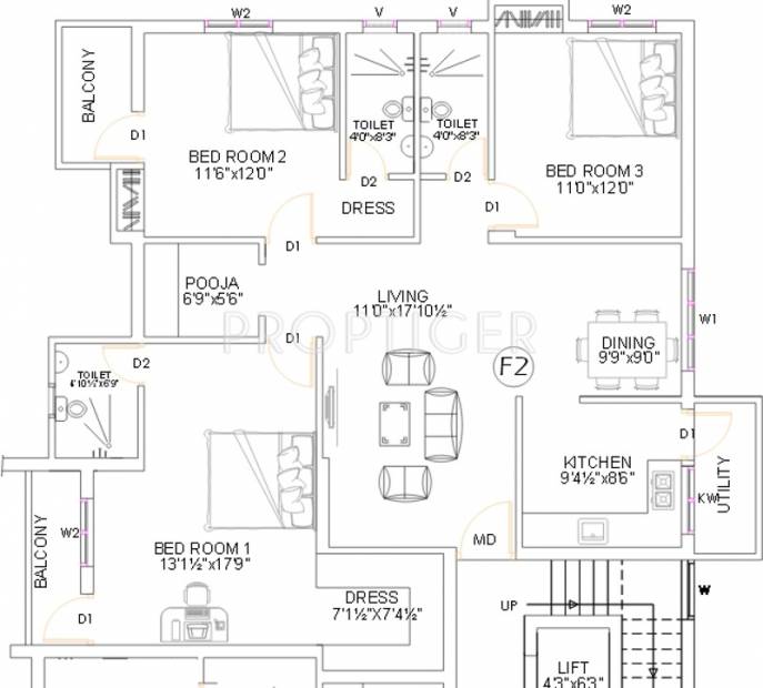 Sree Guru Abhinav (3BHK+3T (1,200 sq ft) 1200 sq ft)