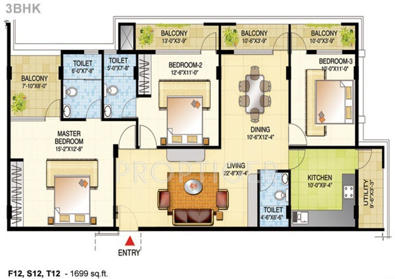 Yashaswini Golden Meadows (3BHK+3T (1,699 sq ft) 1699 sq ft)