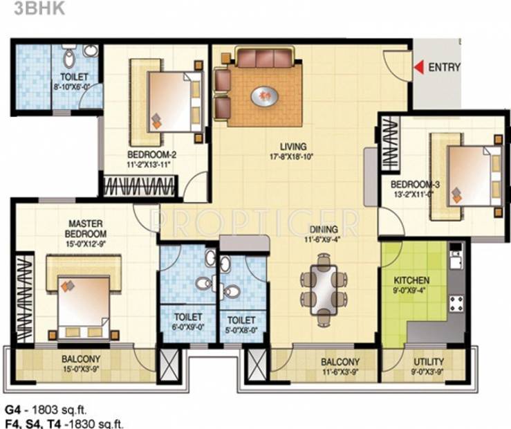 Yashaswini Golden Meadows (3BHK+3T (1,803 sq ft) 1803 sq ft)
