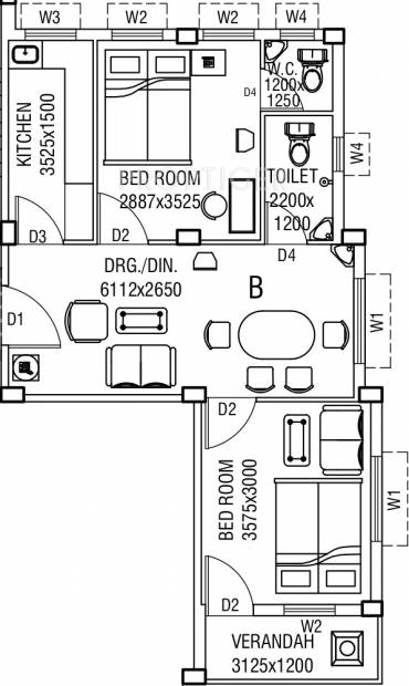 Pragati Cosmic Arcadia (2BHK+2T (862 sq ft) 862 sq ft)