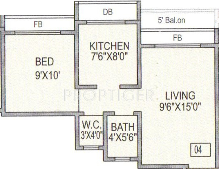 Bachraj Residency (1BHK+1T (423 sq ft) 423 sq ft)