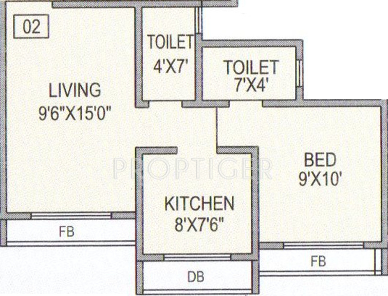 Bachraj Residency (1BHK+2T (447 sq ft) 447 sq ft)