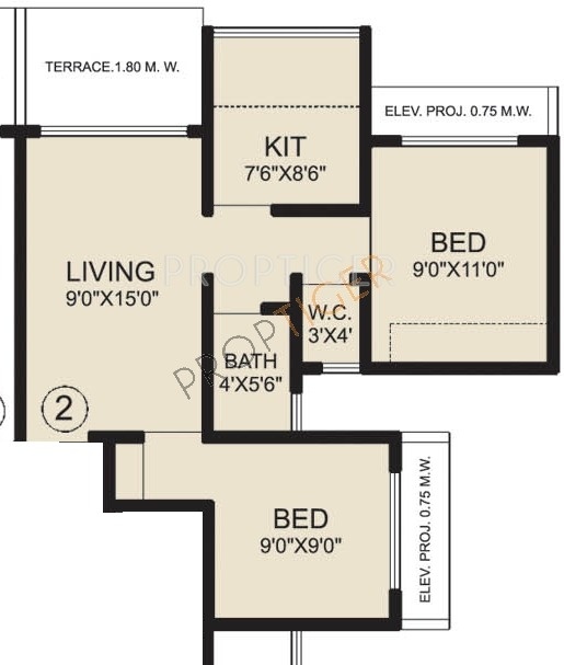 Shankheshwar Pearls (2BHK+1T (809 sq ft) 809 sq ft)
