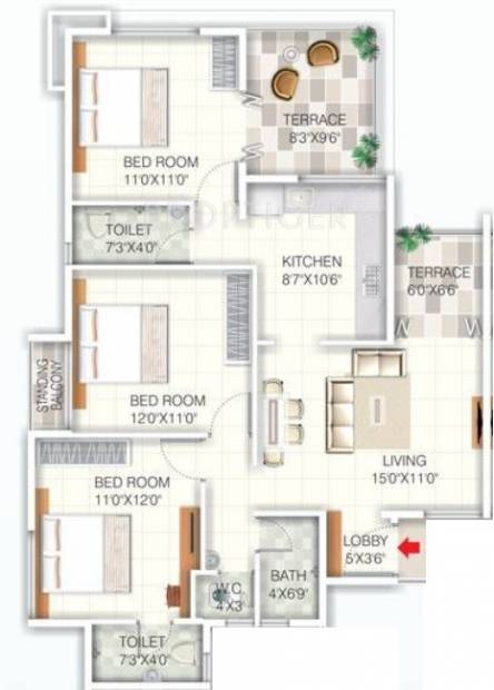 Advait Swanand Apartment (3BHK+3T (1,200 sq ft) 1200 sq ft)
