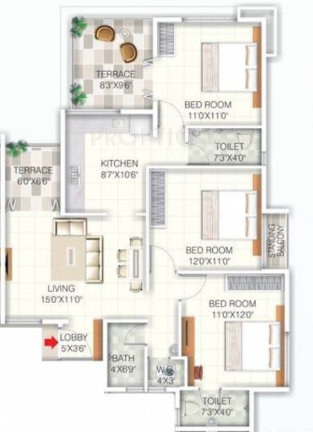 Advait Swanand Apartment (3BHK+3T (1,235 sq ft) 1235 sq ft)