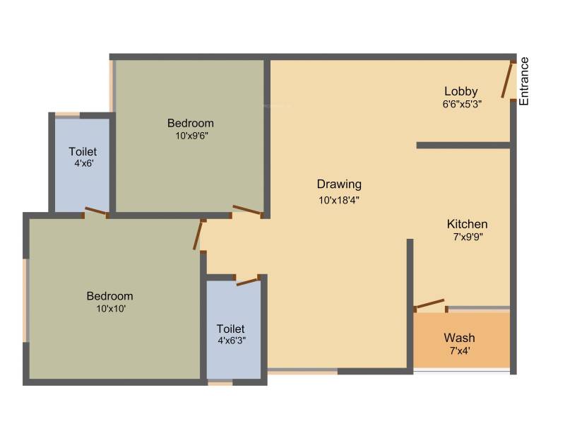 Sahjanand Devkrupa Flora (2BHK+2T (1,100 sq ft) 1100 sq ft)