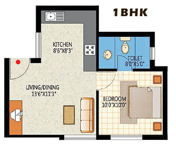 Martin Nandavanam (1BHK+1T (485 sq ft) 485 sq ft)