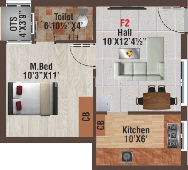 AV Kamalam (1BHK+1T (450 sq ft) 450 sq ft)