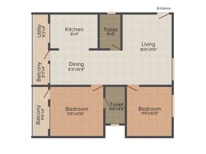 Bhagwan Embassy (2BHK+2T (1,200 sq ft) 1200 sq ft)