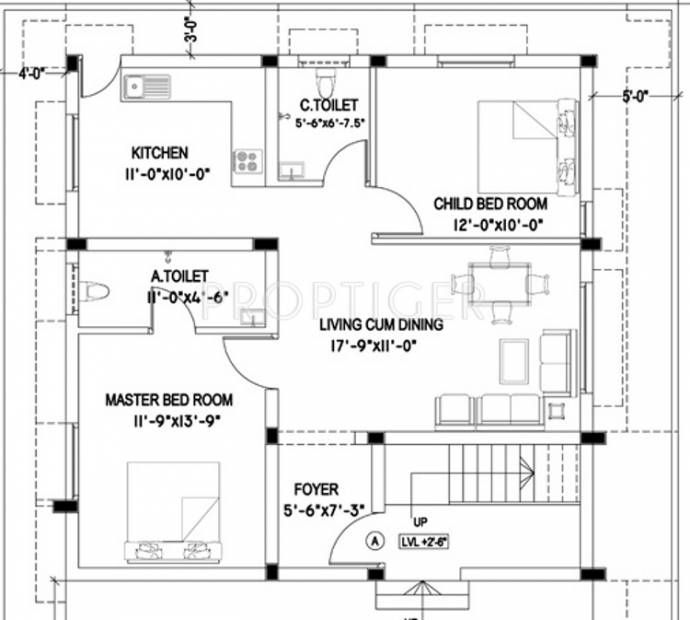 SSB Sai Sakthivel (2BHK+2T (1,005 sq ft) 1005 sq ft)