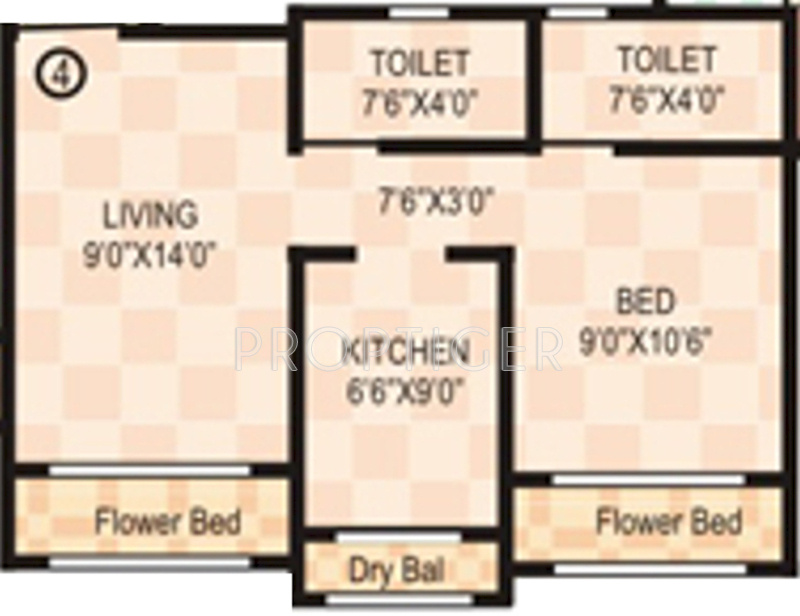 Ajay Raj Complex (1BHK+2T (655 sq ft) 655 sq ft)
