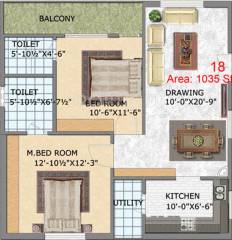 Arjun ARK Towers (2BHK+2T (1,035 sq ft) 1035 sq ft) Arjun ARK Towers (2BHK+2T (1,035 sq ft) 1035 sq ft)