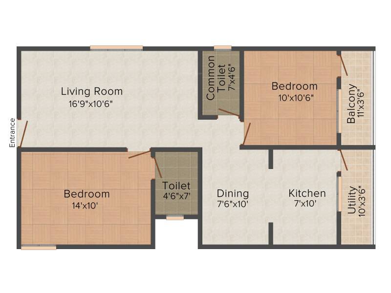 Mahendra Sai Padam (2BHK+2T (1,010 sq ft) 1010 sq ft)