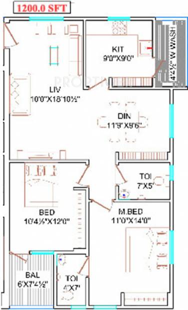 Sri Sripathy Residency (2BHK+2T (1,200 sq ft) 1200 sq ft)