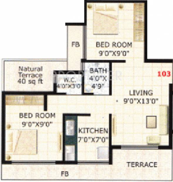 Siddhivinayak Ganesh Krupa (2BHK+2T (845 sq ft) 845 sq ft)