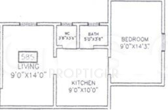 Royal Guru Krupa Complex (1BHK+1T (585 sq ft) 585 sq ft)