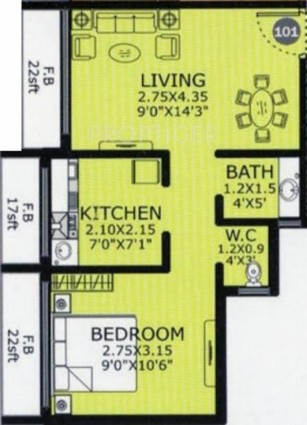 Shree Balaji Om Gitanjali (1BHK+1T (600 sq ft) 600 sq ft)