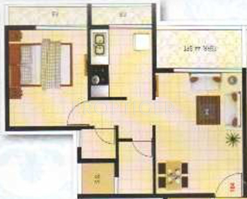 Aashish Shrushti Residency (1BHK+1T (725 sq ft) 725 sq ft)