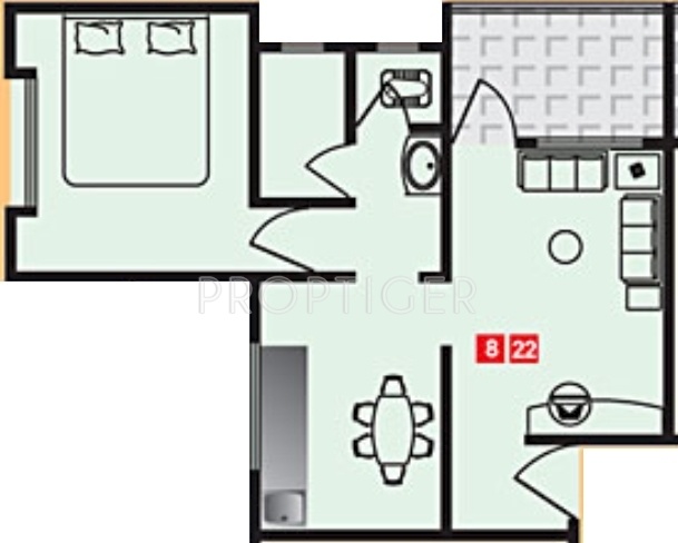 PS Vastu Samruddhi (1BHK+1T (644 sq ft) 644 sq ft)