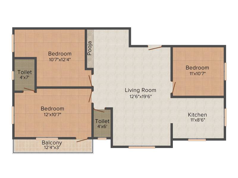 MS MM Seaview (3BHK+3T (1,960 sq ft) 1960 sq ft)