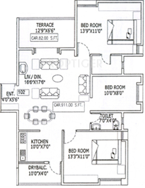 Alliance Laxmi Chaya (3BHK+2T (1,238 sq ft) 1238 sq ft) Alliance Laxmi Chaya (3BHK+2T (1,238 sq ft) 1238 sq ft)