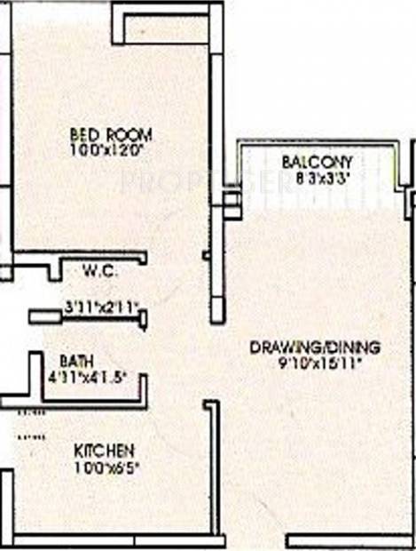 Ansal Valley View Estate (1BHK+1T (627 sq ft) 627 sq ft)