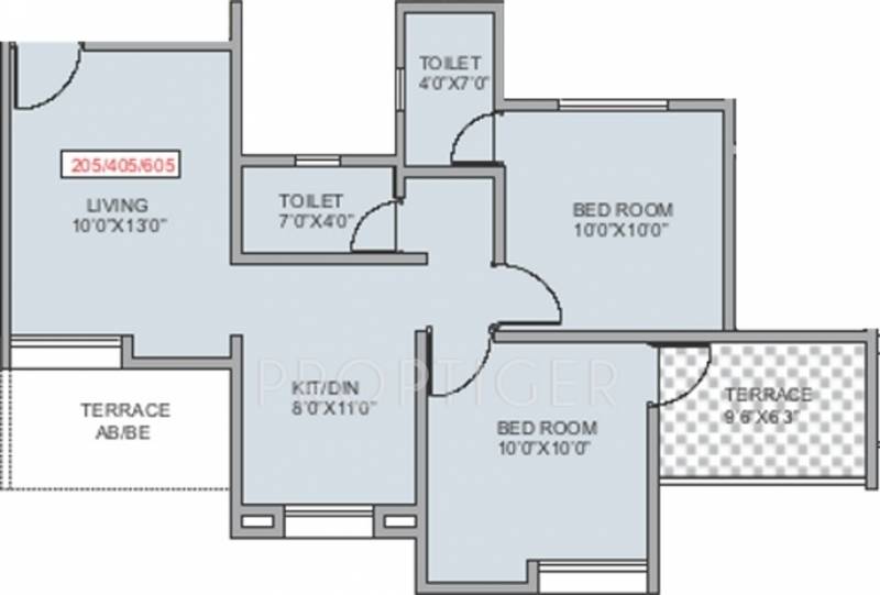 WS Srushti Orbit (2BHK+2T (735 sq ft) 735 sq ft)