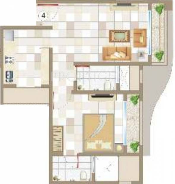 Rite Advent (1BHK+2T (786 sq ft) 786 sq ft)