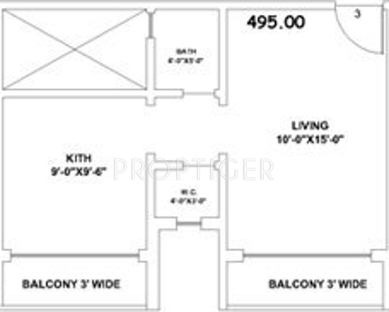 Sunraj Siddheshwar Park (1BHK+1T (495 sq ft) 495 sq ft)