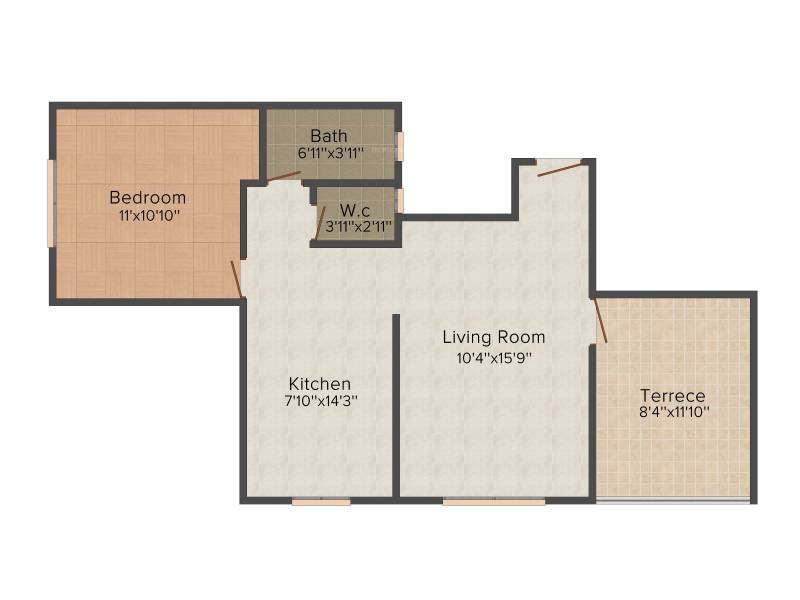 Shree Rivera (1BHK+1T (720 sq ft) 720 sq ft)