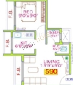 Devkrupa Dev Ashish (1BHK+1T (590 sq ft) 590 sq ft)