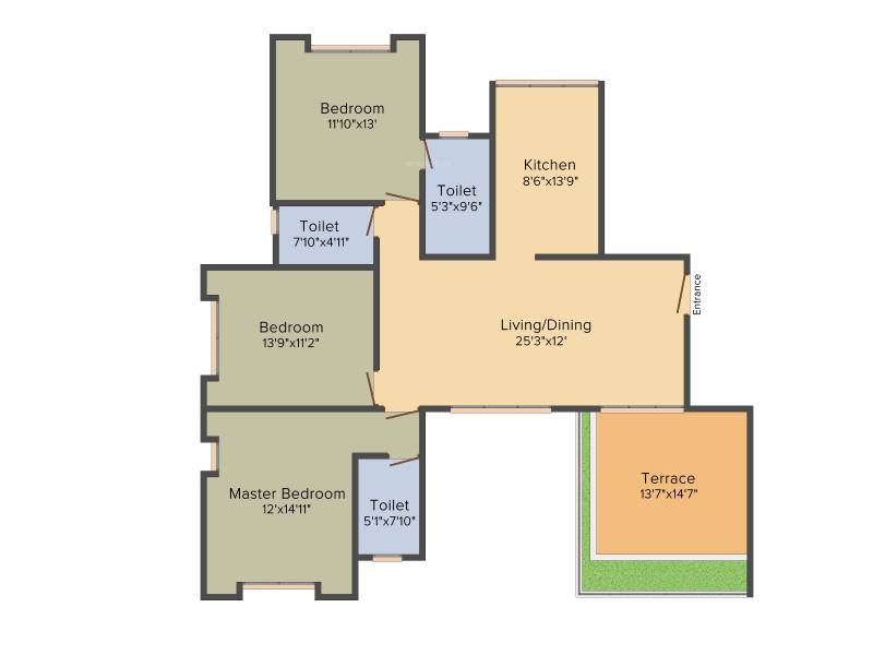 Swojas Aavishkar (3BHK+3T (1,706 sq ft) 1706 sq ft)