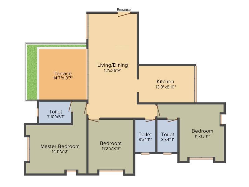 Swojas Aavishkar (3BHK+3T (1,724 sq ft) 1724 sq ft)