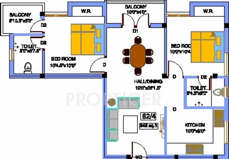 Anmol Anandam (2BHK+2T (920 sq ft) 920 sq ft)