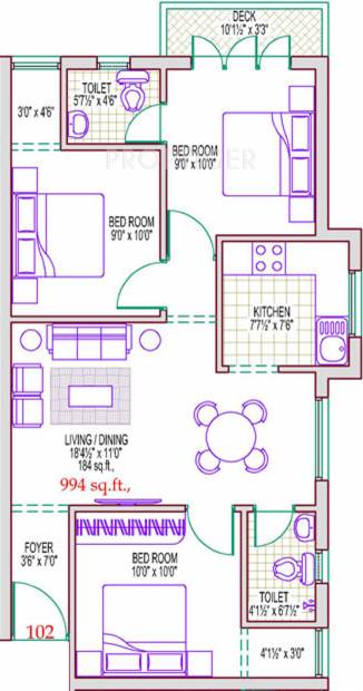 Lakshmi Keelkattalai A And B (3BHK+2T (994 sq ft) 994 sq ft)