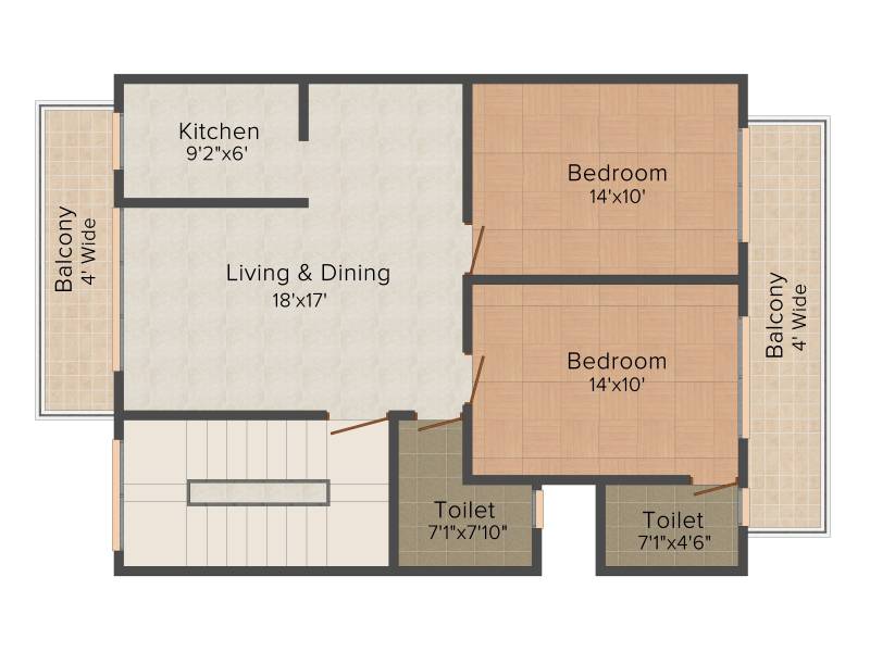 Krish Harmony (2BHK+2T (1,040 sq ft) 1040 sq ft)