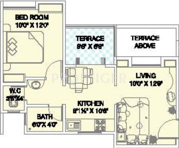 Ghorpade Crystal (1BHK+1T (602 sq ft) 602 sq ft)