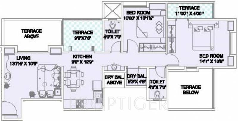 Ghorpade Crystal (2BHK+2T (1,031 sq ft) 1031 sq ft)