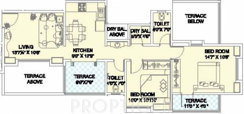 Ghorpade Crystal (2BHK+2T (1,047 sq ft) 1047 sq ft)