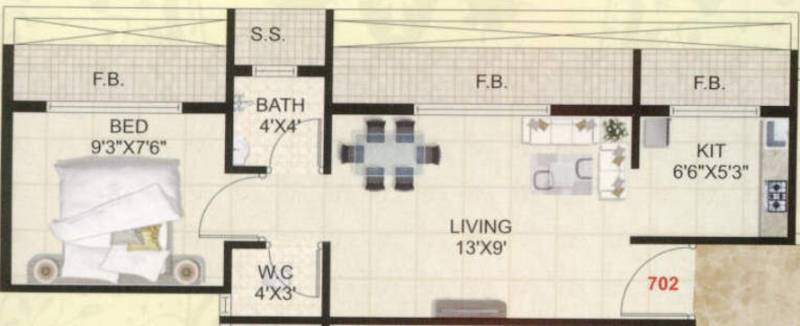 Sitaram Kutir (1BHK+1T (595 sq ft) 595 sq ft)