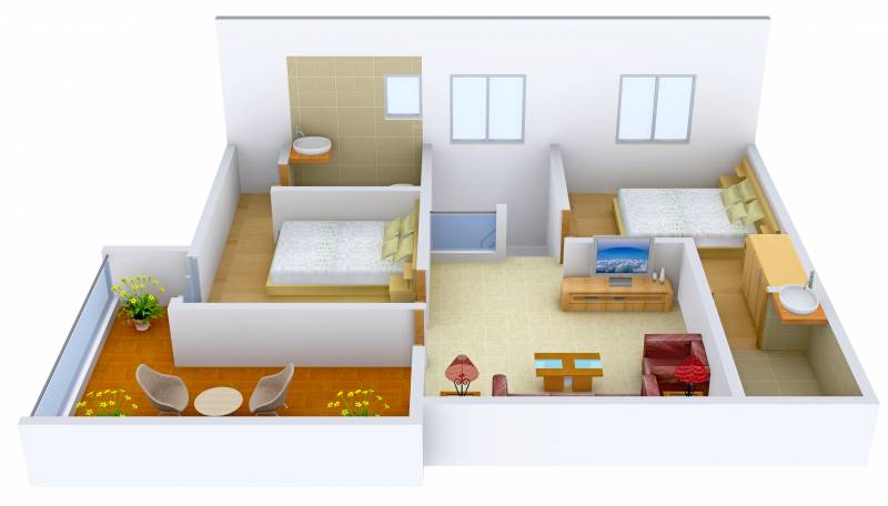 Peninsula Solitaire (3BHK+3T (1,945 sq ft) 1945 sq ft)