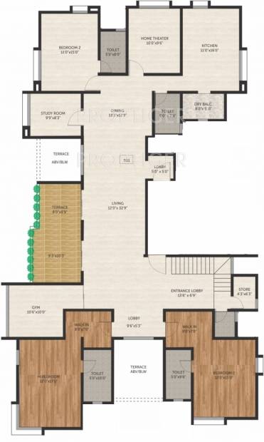 Pandit Vasantleela (3BHK+4T (3,466 sq ft)   Study Room 3466 sq ft)