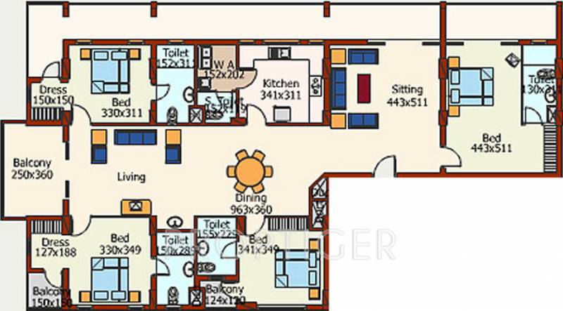 Seiken Sailwind (4BHK+5T (2,639 sq ft) 2639 sq ft)