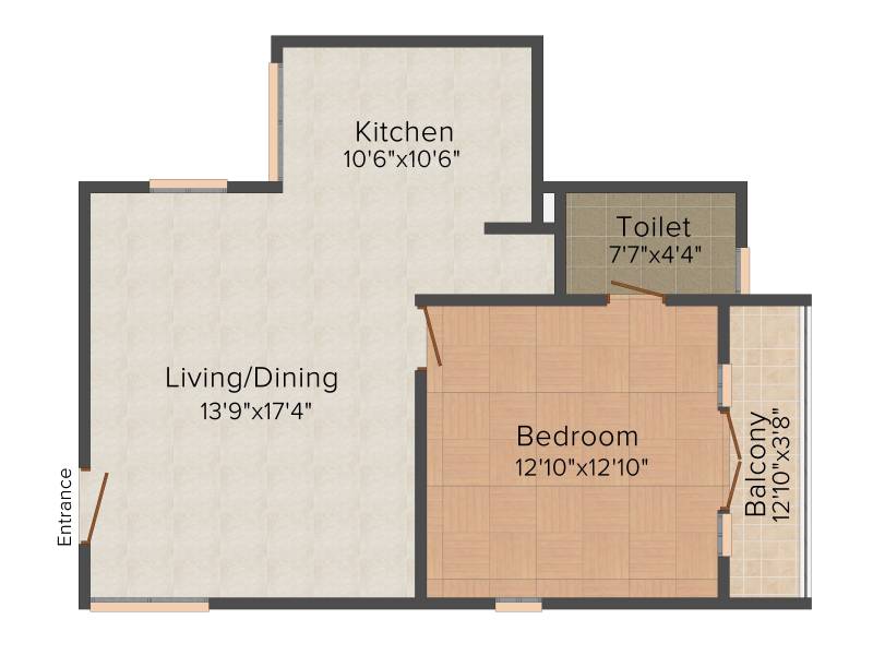 Flairalliance Atrium (1BHK+1T (823 sq ft) 823 sq ft)